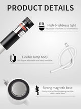 Magnetic Positioning Quilting Light for Sewing Machine Laser Miter Saw Seam Accessories Guide Stitch Straight Line Red with Accurate Alignment Sticker Heat Press Marking System Lazer (Crosslight-USB) ADGHK