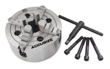 Accusize Industrial Tools 6'' 4-Jaw Independent Lathe Chucks, Plain Back, Semi-Steel Body, Including 1 Set Of Reversible Jaws, 0557-0006 Accusize Industrial Tools