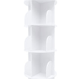 HAPPCUCOE 360° Rotating 4-Tier Bookcase - Stylish Floor Standing Organizer for Any Space HAPPCUCOE
