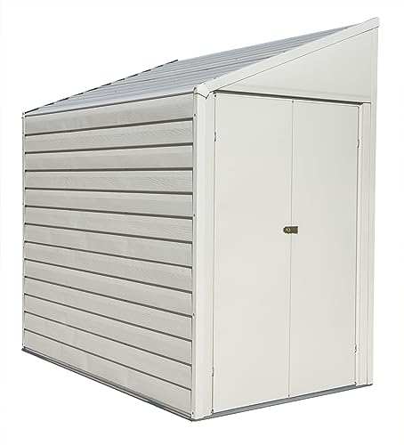 Arrow YS47-A Compact Galvanized Steel Storage Shed with Pent Roof, 4' x 7' Arrow Shed