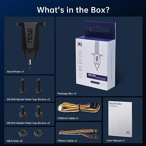 BIQU MicroProbe V2.0 Bed Leveling Sensor kit 3D Printer Auto Leveling Tool with High Precision High Quality Metal Probe Suitable for B1 BX H2 Ender-3 RatRig VC3 Voron 2.4 BIQU