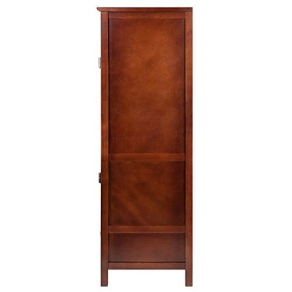 Winsome 94402 Pantry Cupboard with Door, Antique Walnut