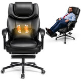 500lbs 3D Kneading Massage Office Chair with FootRest, Big and Tall Ergonomic Reclining Computer Gaming Chair, Padded Linkage Armrests, Heavy Duty Metal Base Executive Office Chair CHAIRKER