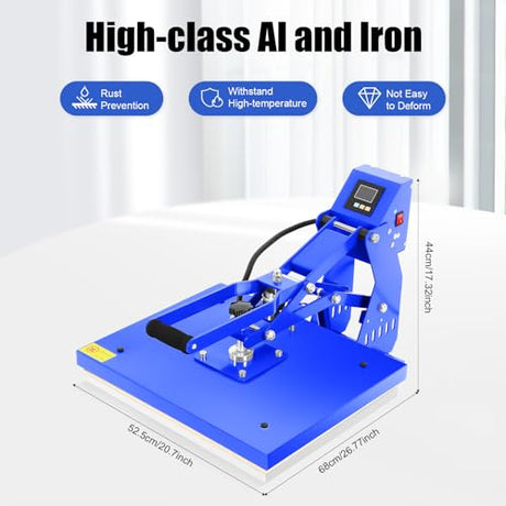 16 inch x 20 inch Heat Press, Automatic Open Heat Press, Clamshell Base heatt presss Transfer Machine, Large Professional Digitally Controlled heatt Transfer Machine, 110V Gosangom