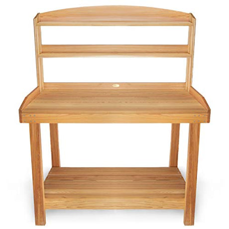 All Things Cedar PB48 Deluxe Potting Bench | Outdoor Garden Table & Plant Bench | Garden Potting Table with Untreated Western Red Cedar | Handcrafted Gardening Bench for Outdoors (47x24x61) All Things Cedar