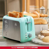 Holstein Housewares - 2-Slice Toaster with 7 Browning Control Settings, Mint/Stainless Steel - Great to Toast Bread, Bagels and Waffles Holstein Housewares
