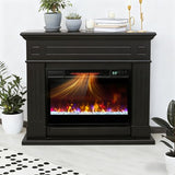 SIMOE 23" Electric Fireplace Inserts, 1500W Recessed Fireplace Heater with Remote Control, 6 Flame Colors & 5 Brightness, 8H Timer, Infrared Quartz Fireplace Insert for Indoor, 23" W x 17" H SIMOE