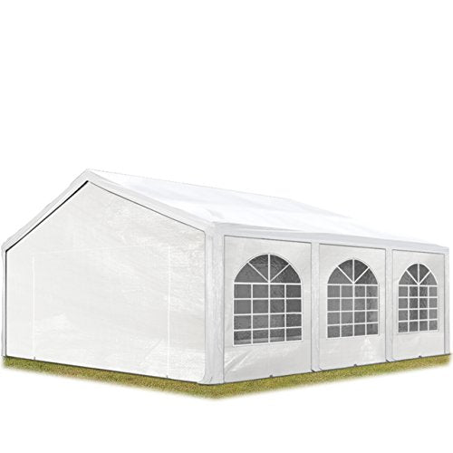 TOOLPORT Party Tent 16x20 ft Garden Tent Canopy PE 450 N Tarpaulin 100% Waterproof White TOOLPORT