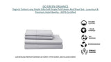 GO GREEN ORGANICS Organic Cotton Long Staple Silky Soft Single Pick Sateen Bed Sheet Set - Luxurious & Premium Hotel Quality - GOTS Certified - Solid Dyed (Grey Dawn, Queen (U.S. Standard)) GO GREEN ORGANICS