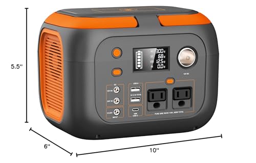 SinKeu 300W Portable Power Station, 260Wh/70000mAh Outdoor Solar Generator, Mobile Lithium Battery Pack, 110V Outlet Solar Power Banks, Camping Power Supply for Laptop, Hurricane Supplies - WoodArtSupply