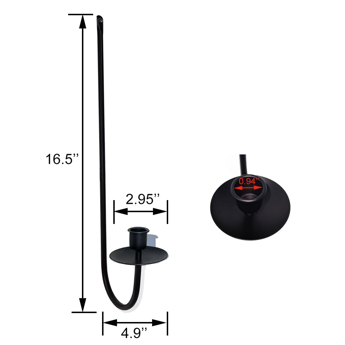 Wall Candle Holder Set of 2, Modern Candle Sconces Wall Mount Metal Holders Hanging Candle Pillar Holder for Living Room, Wedding, Farmhouse, Fireplace, Matte Black YUWENG