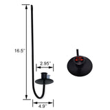 Wall Candle Holder Set of 2, Modern Candle Sconces Wall Mount Metal Holders Hanging Candle Pillar Holder for Living Room, Wedding, Farmhouse, Fireplace, Matte Black YUWENG