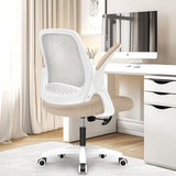 NEO CHAIR Office Desk Computer Gaming Ergonomic Chair with Lumbar Back Support Adjustable Height Swivel Wheels Flip-up Arms Mesh Chair for Home or Office (Beige) NEO CHAIR