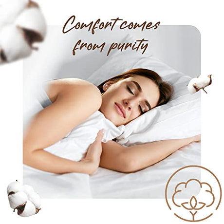 Good Sleep Bedding Flat Sheet Twin XL - 1 Pc, 100% Egyptian Cotton Flat Extra Long Twin Sheets for Dorm, 800 TC Twin XL Flat Sheet, Luxury Soft Flat Bed Sheets - Ivory Good Sleep Bedding