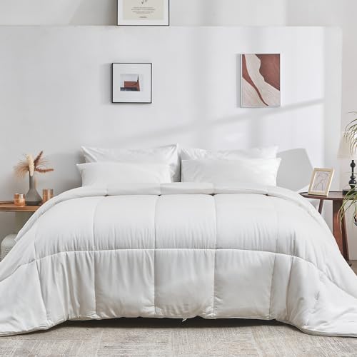DOZ All Season Cooling Comforter, 100% Viscose Derived from Bamboo, Breathable, Lightweight, Soft, Down Alternative Duvet Insert, 8 Loops, 106"x90" (King/Cal King) DOZ by SIJO