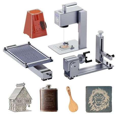 Longer Nano Pro 12W Portable Laser Engraver with Rotary Extension and Slide Extension, 5000mm/s High-Speed, DIY Engraver Tool for Wood, Acrylic, Leather, Cloth, Metal, Ceramics Longer