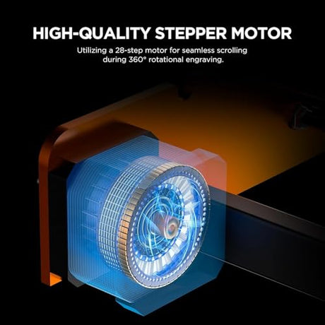 ACMER M2 Laser Rotary Roller, Laser Engraver Y-axis Rotary 360° Roller with 4-138mm Engraving Space for Engraving Cylindrical Objects, Ring, Suitable for ACMER P1, P2 and Most Laser Engrave ACMER