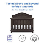 Delta Children Simmons Kids Asher 6-in-1 Convertible Crib with Toddler Rail, Rustic Grey Delta Children