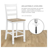 Signature Design by Ashley Tyler Creek Farmhouse 24.38" Counter Height Upholstered Barstool, Set of 2, Almost Black Signature Design by Ashley