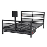 X Rocker Basecamp Full Size Gaming Bed, Rotating TV Mount with Vented Console Storage, Metal Mesh Frame with Slats, Amazon Exclusive, Black X Rocker