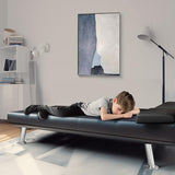 yoyomax Futon Couch, Modern Faux Leather Futon Sofa Bed with 2 Cup Holders and Pillows, Convertible Folding Futon Couch for Compact Living Space, Dorm, RV, Offices, Black yoyomax