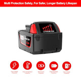 2Pack 5.0Ah 18V Lithium-ion Battery Replacement for Milwaukee M18 Battery, Replacement for Milwaukee M18 Cordless Power Tools 18V Batteries 48-11-1850 48-11-1840 48-11-1812 and 18 Volt Charger Volvmakz