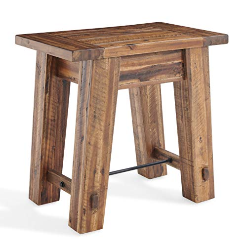Alaterre Furniture Durango 27" W Industrial Wood End Table Alaterre Furniture