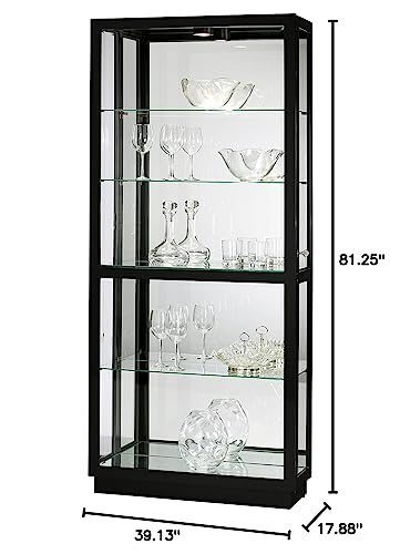 Howard Miller Diamond Curio Cabinet 547-195, Gloss Black