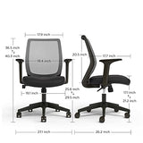Union & Scale Staples Mesh Back Swivel Office Chair, Ergonomic Fabric Seat, Adjustable Height, Tilt Tension and Tilt Lock, Perfect as an Office or Gaming Chair Union & Scale