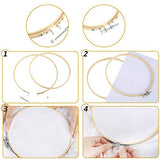 Mudder 53 Pieces Cross Stitch Tool Embroidery Starter Kit Includes Bamboo Circle Cross Stitch Hoop Ring Sewing Scissors Needle Threading Tools Thimbles Floss Bobbins Seam Ripper and Embroidery(Blue)