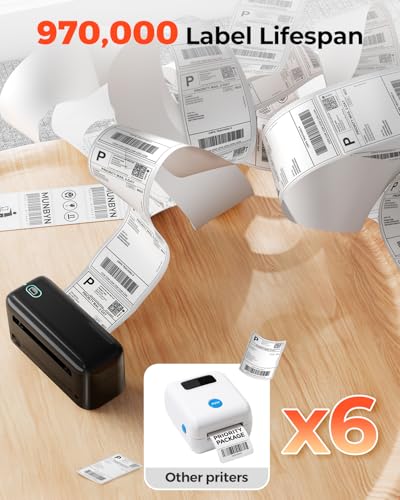 MUNBYN Bluetooth Thermal Label Printer RealWriter RW402B, 4x6 Shipping Label Printer for Small Business, Compatible with Android, iPhone and Windows, Mac, Chromebook MUNBYN