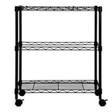 Oceanstar 2-Tier Metal Rolling File Cart, 24 in. L x 12.4 in. W x 28 in. H, Black Oceanstar