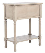 SAFAVIEH Home Collection – Primrose Greige Console Table with Three Drawers & Shelf, Classic Contemporary Storage Console, Compact Entryway Design (CNS5707D) SAFAVIEH