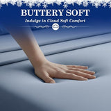 SLEEPHORIA Cooling Sheets - BreezeWeave 3 PC Twin Size Cooling Bed Sheets for Hot Sleepers & Deep, Cool Rest - Cloud Soft, Silky Smooth, 16 in Deep Pocket, Ultra Durable (Light Blue) SLEEPHORIA