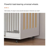 Double-Layer Cat Cabinet, Cat Cage, All Solid Wood Cat Villa, Ventilation on Both Sides, Large Platform, Easy to Maintain(Black,140x60x114cm) FLQYJJDP