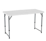 Lifetime Fold-in-Half Adjustable Folding Table, 4 Foot Lifetime