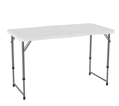 Lifetime Fold-in-Half Adjustable Folding Table, 4 Foot