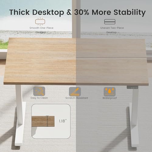 ModernMate Electric Standing Desk with 3-Drawer Bookcase, Adjustable Height Executive Desk, Home Office Workstation with A Engineered Wood 1.18" Solid Desktop, 71'' Corner Bookshelf, White Walnut ModernMate