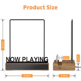 KORRTFID Now Playing Vinyl Record Stand, Light Up Vinyl Record Display Stand with RGB Sound Control Pickup Rhythm Lights Bar, Warm White Light with Fingerprint-Proof Acrylic Letters KORRTFID