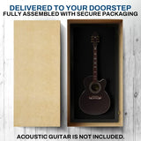 PENNZONI Extra Large Acoustic Guitar Display Case - Wall Mount Display Case for Acoustic/Electric Guitars - Ultra Clear Acoustic Guitar Solid Wood Frame Display Case | Black, Black Felt PENNZONI