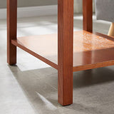 Leick Home 9066-SC Mission End Table with Locking Secret Compartment Made with Solid Wood, for Living Rooms, Russet Finish Side Table with Secret Compartment Leick Home