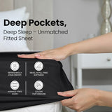 Utopia Bedding Full Fitted Sheet - Bottom Sheet - Deep Pocket - Soft Microfiber - Shrinkage and Fade Resistant - Easy Care -1 Fitted Sheet Only (Black) Utopia Bedding