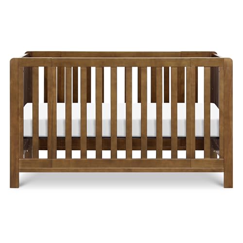 DaVinci Carter's Colby Grow 6-in-1 Convertible Bassinet to Crib in Walnut, GREENGUARD Gold Certified, Removable Wheels