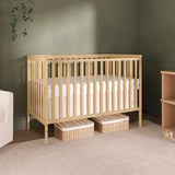 Dream On Me Synergy 5-in-1 Convertible Full-Size Baby Crib with Toddler, Day & Full Bed Conversion in Natural, GreenGuard Gold & BSA, 3 Mattress Heights, Sustainable Pinewood
