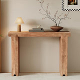Merax Farmhouse Mango Wood Entryway Table, Minimalist Narrow Console Tables for Hallway, Living Room, Foyer, Easy Assemble, Honey Merax