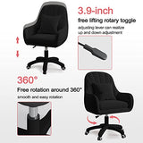 XUEGW Home Office Chair Computer Chair with Mid-Back Upholstered Modern Tufted Computer Task Chair Swivel Height Adjustable Velvet Accent Chair Suitable for Bedroom, Study XUEGW