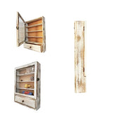 LITAITAI 12 x17inch Shadow Box Frame with Shelves,1 Drawer 3 Removable Shelfs–Wooden Acrylic Display Cases, Wall Mount Keepsake Box,Shadow Box with LITAITAI