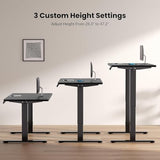 Qidbeld Standing Desk Frame, Electric Stand Up Desk Legs Frame, 3 Memory Height Settings Height Adjustable Table Legs for Max 63″ x 39.4″ Desktop, for Home Office, Black Frame Only Qidbeld
