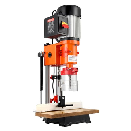 VEVOR Benchtop Mortise Machine, 370W, 1725 RPM Woodworking Mortising Machine, with 1/4-Inch 3/8-Inch 1/2-Inch Chisels Wooden Workbench, for Making VEVOR