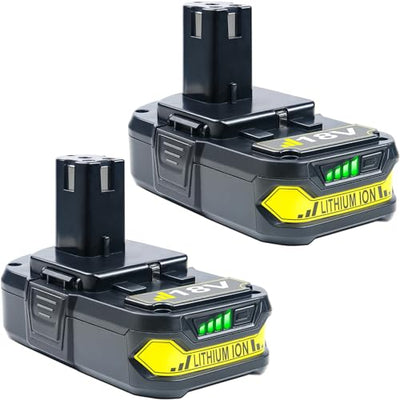DTK 2Packs 4.0Ah Battery Replacement for Ryobi 18V ONE+ Battery P104 P105 P102 P103 P107 18V Lithium Battery